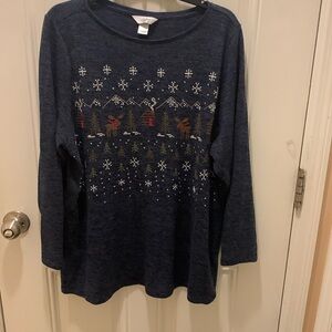 CJ Banks unisex knitted sweater for Christmas and holidays Sz XL